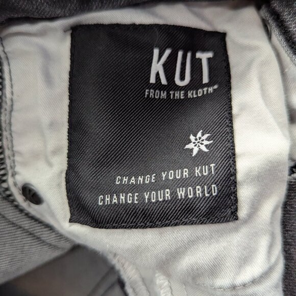 Kut From the Kloth High Rise Connie Fab AB Ankle Skinny Dark Gray Jeans Size 4 - Picture 5 of 16